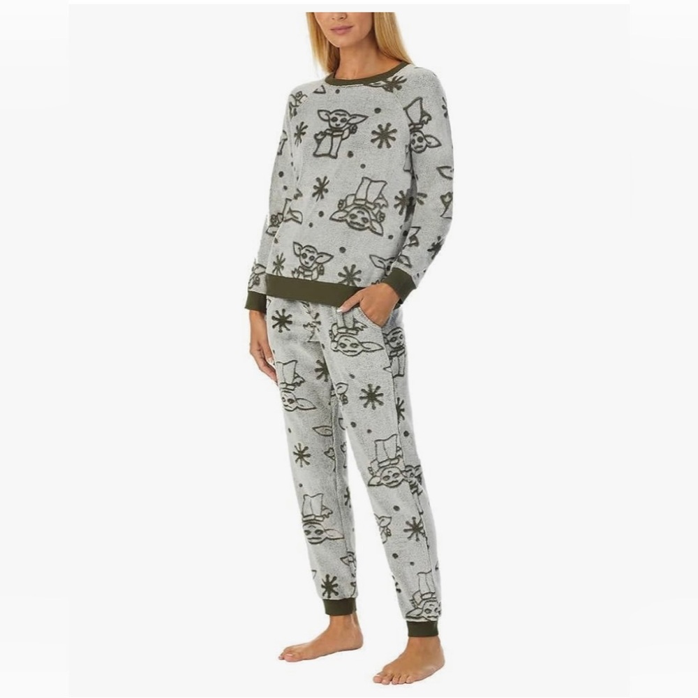 Star Wars Grey Jogger Lounge Set with Yoda Print Size Women XS